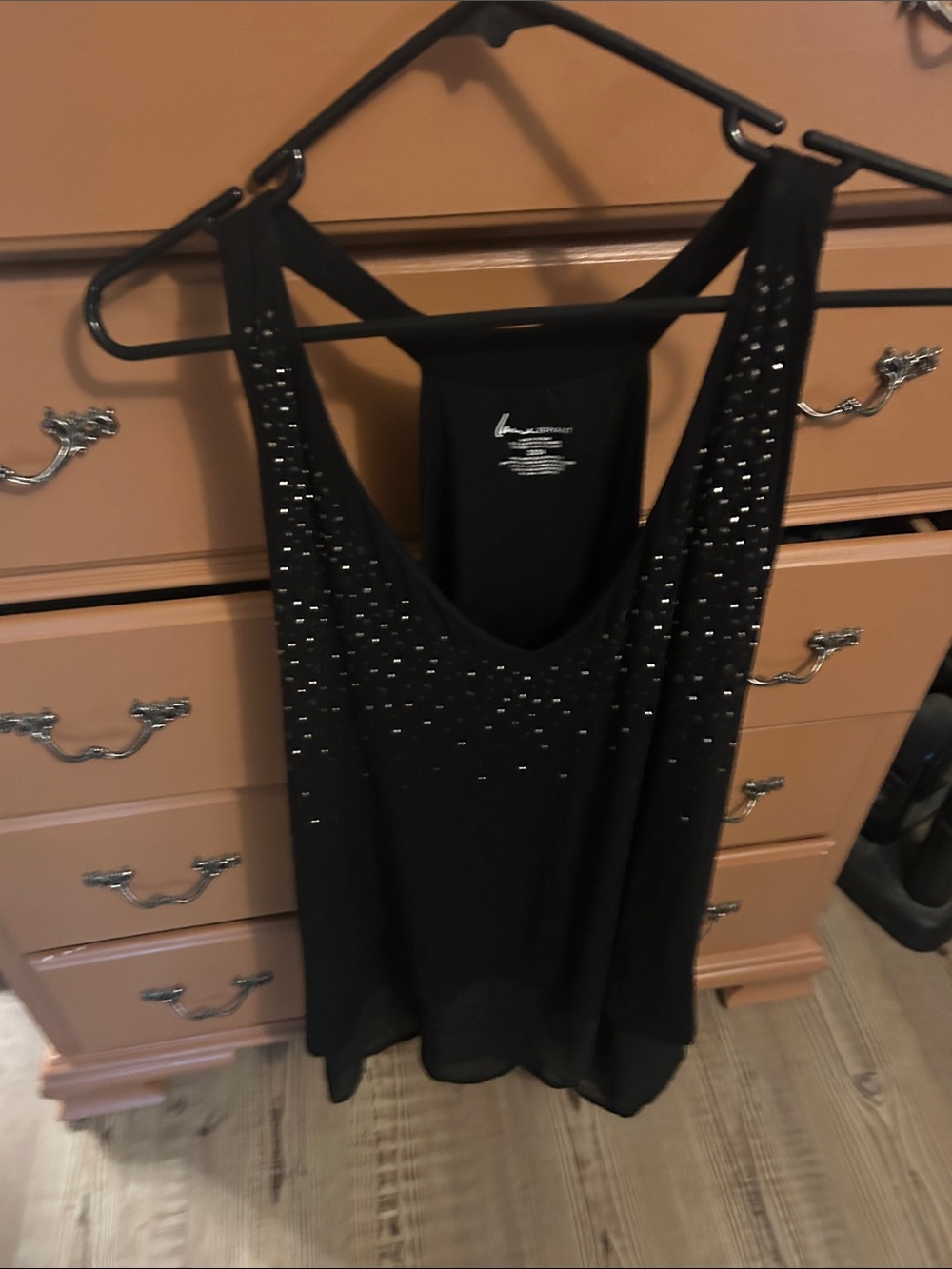 Lane Bryant Black Studded Racerback Tank